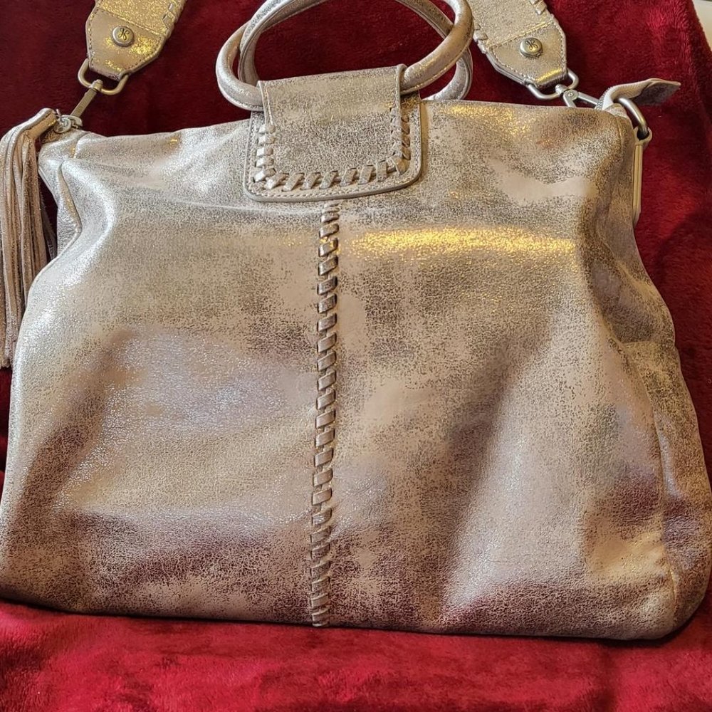 Silver Hobo Large Handbag